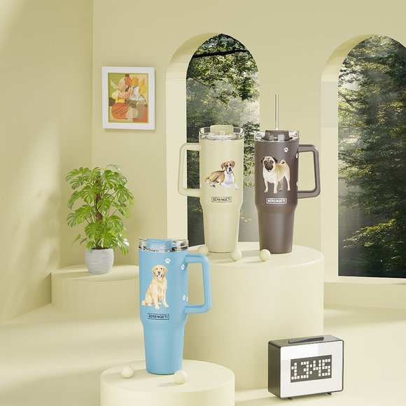 Fundraiser - Beagle Serengeti 40 Oz Ultimate Tumbler with Handle and Straw - Picture 7 of 11